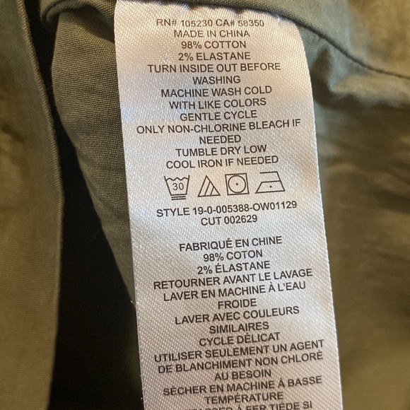 Joie Jenita Stretch Cotton Field Jacket Utility Size XL - Picture 8 of 8